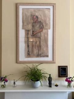 portrait of blake hanging over mantle